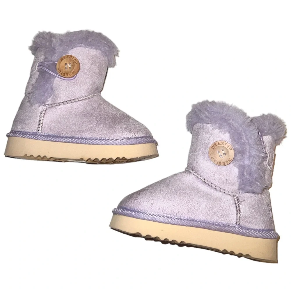 weestep lavender winter booties